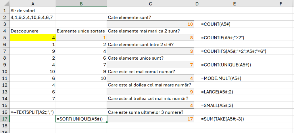 Funcții de căutare în Excel.